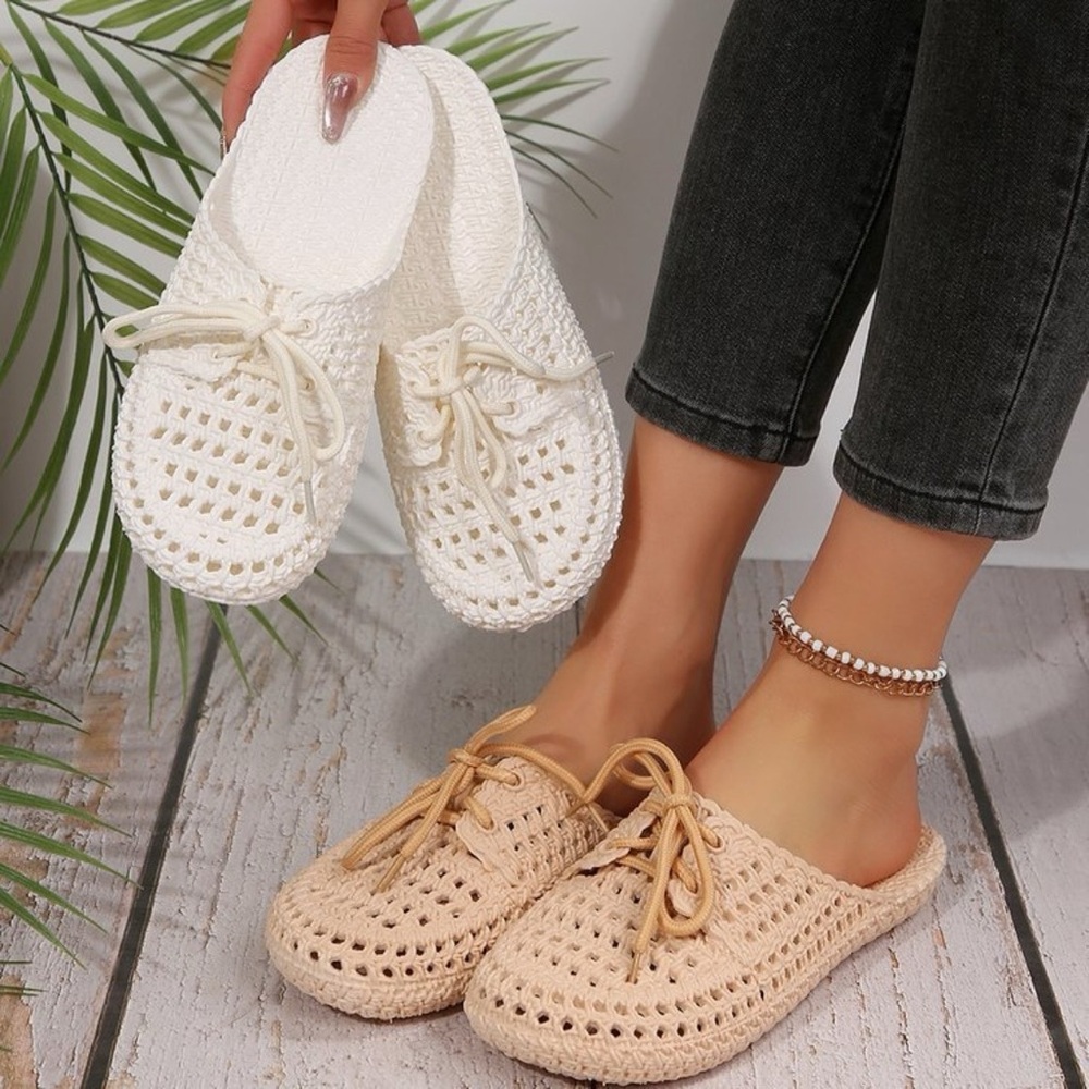 Lace- Up Flat Sandals